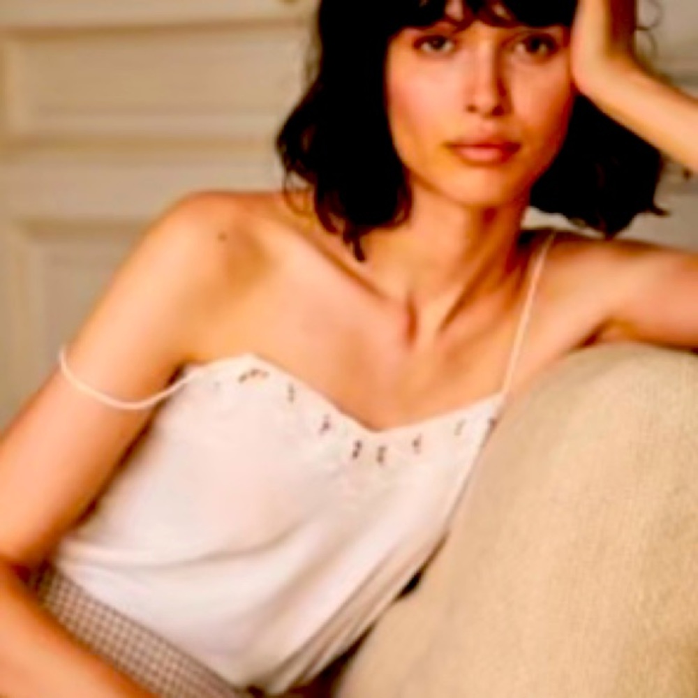 Sézane Paloma Top – Size 38 (US 6) – Ecru